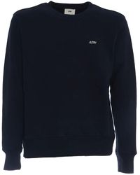 Autry - Blauer Sweatshirt Mit Gesticktem Logo - Lyst