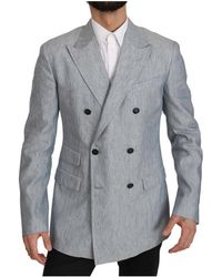 Dolce & Gabbana - Blauwe Vlas Napoli Jasjas Blazer - Lyst