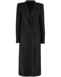 Tom Ford - Jassen ,Zwart ,Wol Sequined Wollenmix Crêpe Double-Breasted Jas - Lyst