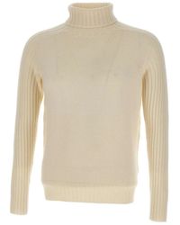 Gran Sasso - Truien & Vesten ,Wit ,Wol Rain Wool Turtleneck Sweater - Lyst
