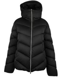 Herno - Jassen ,Zwart ,Nylon Nylon Gewatteerde Donsjas - Lyst