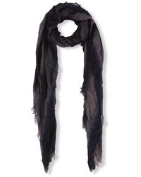 Cortana - Accessoires ,Veelkleurig ,Kasjmier Blauw En Zwart Gestreepte Sjaal - Lyst