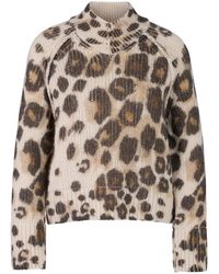 Marc Cain - Leo-Print Pullover - Lyst