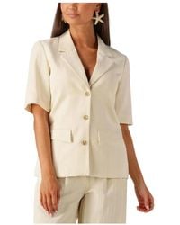 Moss Copenhagen - Eleganter Beiger Blazer Für Frauen - Lyst