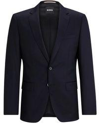 HUGO - Jassen ,Blauw ,Wol Elegante Blazer Van Merinowol - Lyst