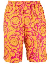 Versace - Gedruckte Seiden -Bermuda -Shorts - Lyst