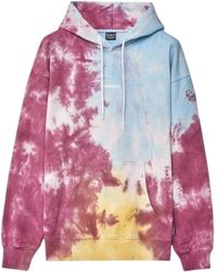 Propaganda - Hoodies & Sweatvesten ,Veelkleurig ,Katoen Tie Dye Hoodie Met Zeefdruk - Lyst