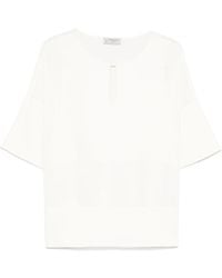 Alberto Biani - Overhemden ,Ivoor Shirts Met Korte Mouwen - Lyst
