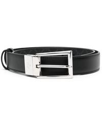 Gucci - Accessoires ,Zwart ,Leer Reversible Riem Met Rechthoekige Gesp - Lyst