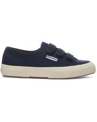 Superga - Schoenen ,Blauw ,Katoen Katoenen Band Schoenen - Lyst