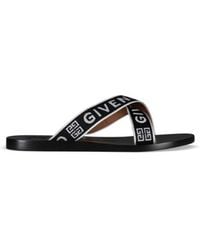 Givenchy - 4G Gekruiste Leren Sandalen - Lyst