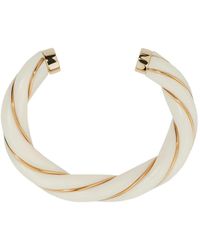 Aurelie Bidermann Diana resin and gold plated twisted bangle bracelet - Neutro