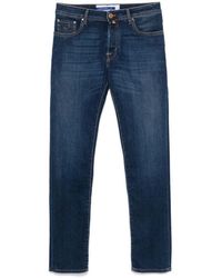 Jacob Cohen - Schmale indigo-blau-denim-jeans - Lyst