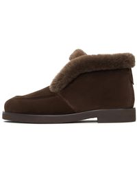 CESARE GASPARI - Gemütliche Wildleder Pelzgefütterte Stiefel Gerda - Lyst
