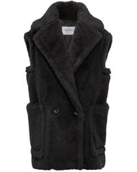 Max Mara - Jassen ,Zwart ,Wol Bormida Vest - Lyst