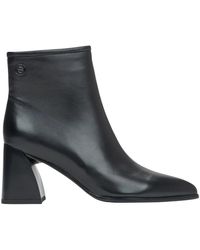 ESTRO - Schwarze leder-stiefeletten - Lyst