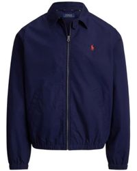 Ralph Lauren - Jassen ,Blauw ,Katoen Zipped Katoenen Jas - Lyst