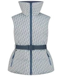 Dior - Oblique Puffer Vest Met Riem - Lyst