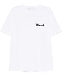 Lanvin - Logo Print T-Shirt Met Ronde Hals - Lyst