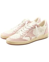 Golden Goose - Sneaker ball star bianche/rosa - Lyst