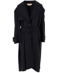 Marni Belted Trench Coat - Blauw