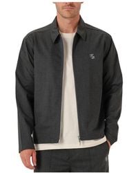 Filling Pieces - Exclusieve Coach Jacket Twill Wol Grijs - Lyst