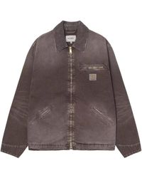 Carhartt - Jassen ,Bruin ,Katoen Og Detroit Jacket - Lyst