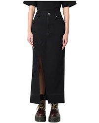 Pinko - Rokken ,Zwart ,Denim Denim Rok Met Cairo Stijl - Lyst