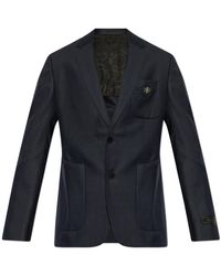 Versace - Jassen ,Blauw ,Wol Wollen Blazer - Lyst