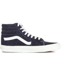 Vans - Schoenen ,Blauw ,Suède Hoge Sneaker Mid Blauw/Wit - Lyst