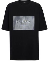 Balmain - T-Shirt Main Lab Etikett - Lyst