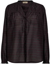 Mos Mosh - Elegante Zijden Shirt Met Ruchedetails - Lyst