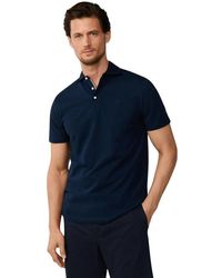 Hackett - Tops ,Blauw ,Katoen Oxford Piqué Polo - Lyst