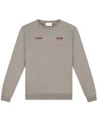 Pure Path - Hoodies & Sweatvesten ,Grijs ,Katoen Pure Sweater - Lyst
