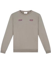 Pure Path - Hoodies & Sweatvesten ,Grijs ,Katoen Pure Sweater - Lyst
