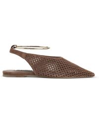 Jil Sander - Schoenen ,Bruin ,Leer Goat Leather Sling Back - Lyst