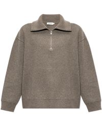 FRAME - Truien & Vesten ,Bruin ,Wol Retro Polo Sweater - Lyst