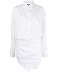 The Attico - Kleedjes ,Wit ,Katoen Witte Casual Mini Jurk - Lyst