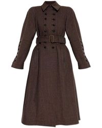Chloé - Jassen ,Bruin ,Wol Jas-Geruit Jas - Lyst