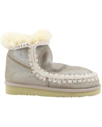 Mou - Schoenen ,Grijs ,Leer Eskimo Ankle Boot - Lyst