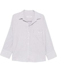 White Sand - Gestreept Katoenen Overhemd - Lyst