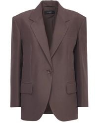 Weekend by Maxmara - Brauner Oversize-Blazer Mit Revers - Lyst