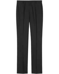 Gucci - Broeken ,Zwart ,Wol Nautical Streep Wol Jacquard Broek - Lyst