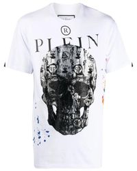Philipp Plein - Schedel T-Shirt Met Kristallen - Lyst