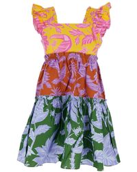 FARM Rio - Tropische Swing Mini Jurk Multikleur - Lyst