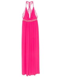 Anna Molinari - Kleedjes ,Roze ,Abito Lungo C/Pizzo - Lyst