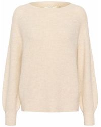 Cream - Round-neck knitwear - Lyst