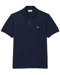 Lacoste - Tops ,Blauw ,Katoen Lichte Polo Shirt Klassieke Pasvorm - Lyst