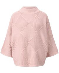 Joseph Ribkoff - Geruite Oversized Sweater Met Turtleneck - Lyst