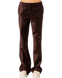Forte Forte - Velvet Wide Leg Broek - Lyst